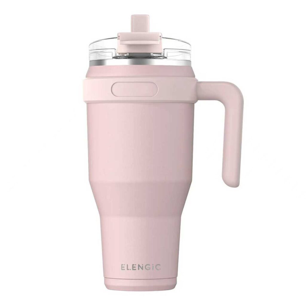 Powder coated custom double wall tumbler