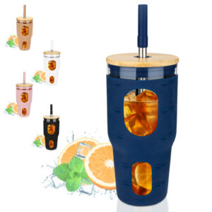 glass tumbelr with sleeve