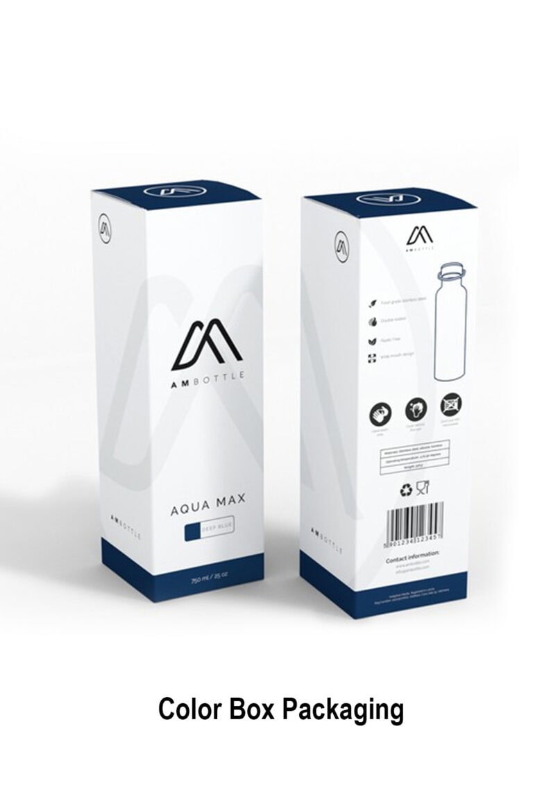 Retail-ready custom color box packaging for tumblers
