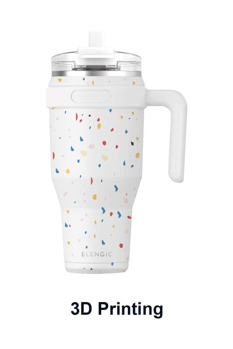 3D printing decoration for custom stainless steel tumblers