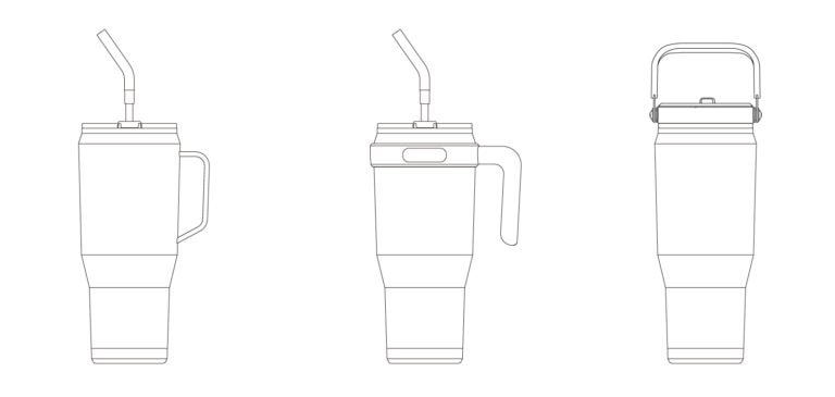 custom tumbler bottle model options for logo customization and OEM production