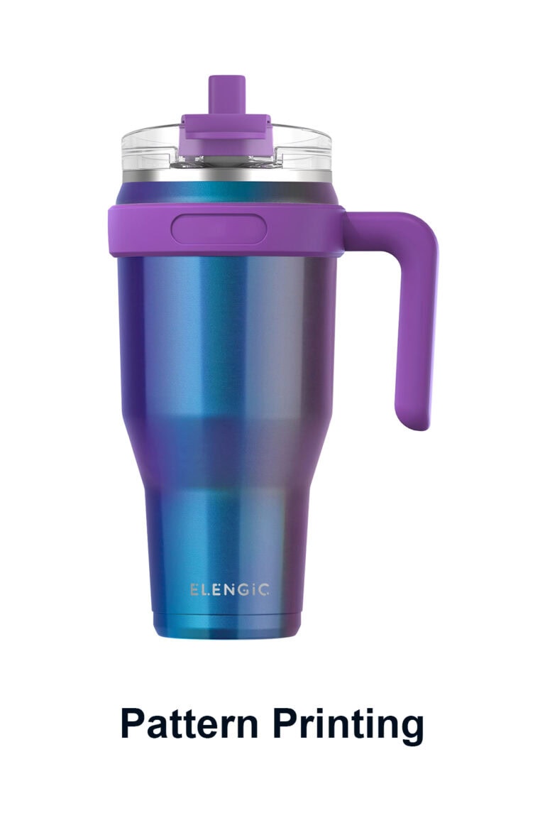 Pattern printing option for custom tumbler customization