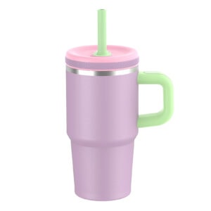 24 oz Insulated Tumbler with Handle & Straw | Custom OEM