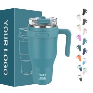 40 oz stainless steel tumbler with handle and straw li