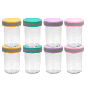 8oz Custom Glass Baby Food Storage Jar with Airtight Lid