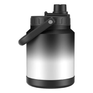 64oz stainless steel water jug with handle and straw