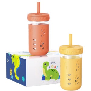 12 oz children's water bottle in glass