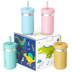 15oz kids tumbler with straw and two lids